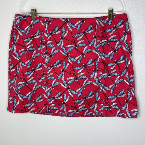 Crown & Ivy Dragon Fly Pink Scallop Skirt Skort size 16 - Picture 8 of 10